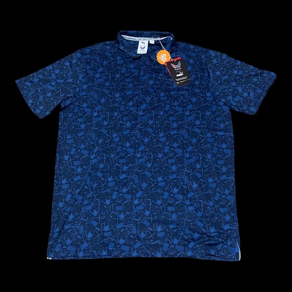 Puma Volition America Folds Of Honor Golf Polo Size Medium Rare - Picture 1 of 8